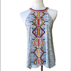 THML Embroidered boho tank